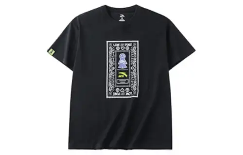 Anta x Mr.friendly Life Collection T Shirt Unisex Basic Black