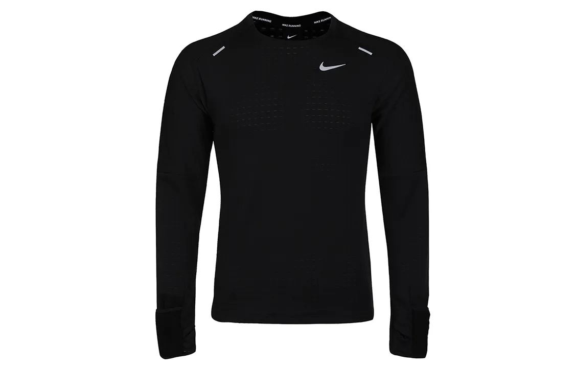 Nike Dri-Fit T-Shirts Men's Black Crew Neck Moderate Straight Fit