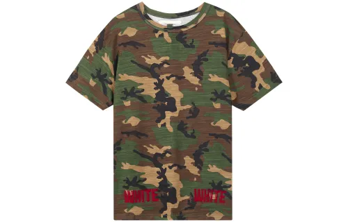 OFF WHITE T Shirt Men's Green Camouflage