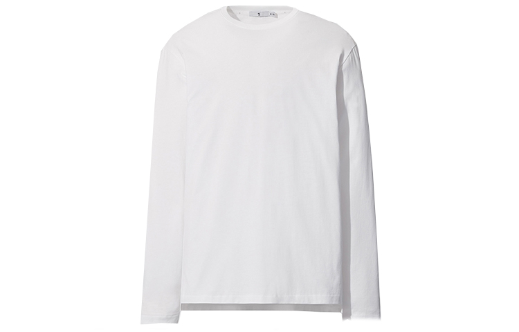 UNIQLO FW20 Straight Fit Long Sleeved T Shirt Men's White