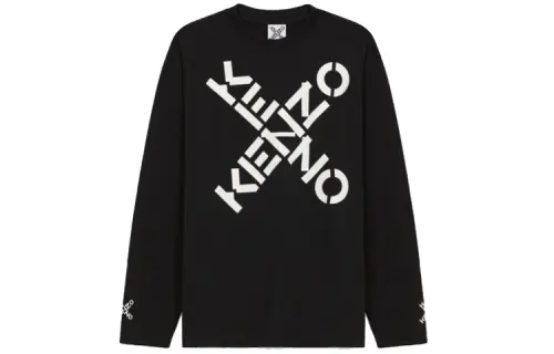 KENZO T Shirts Men's Black Crew Neck Moderate Straight Fit