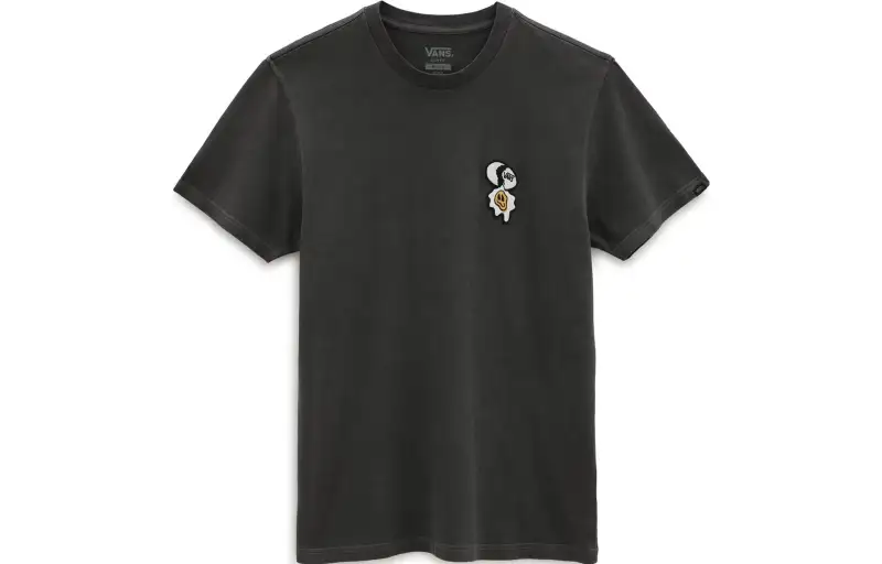 Vans T Shirts Men's Black Crew Neck Moderate Straight Fit