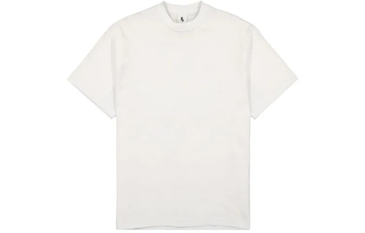 Nike T-Shirts Men's White Crew Neck Moderate Straight Fit