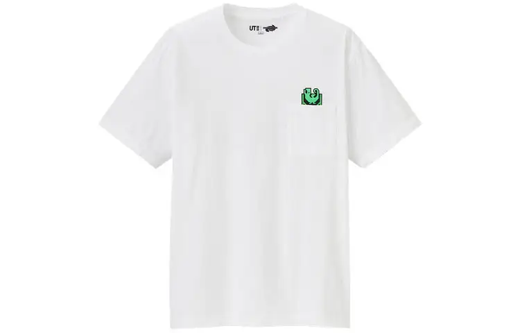 UNIQLO T Shirts Unisex White Crew Neck Moderate Straight Fit