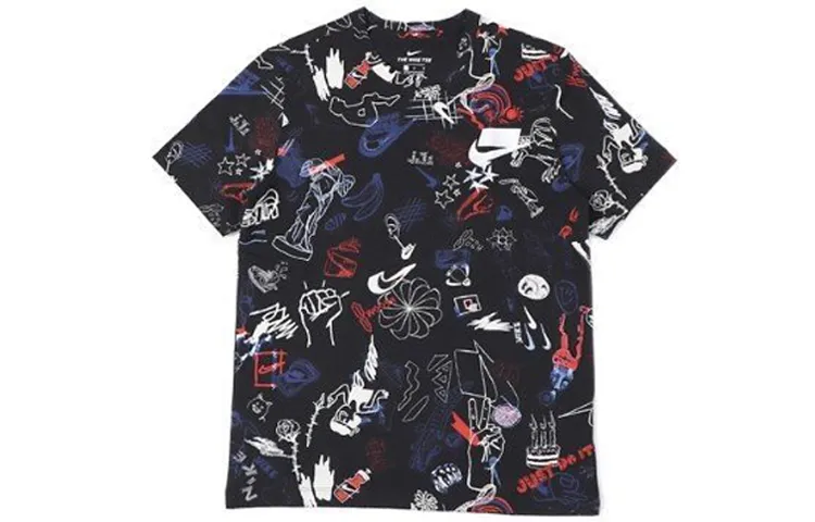 Nike T-Shirts Men's Crew Neck Moderate Straight Fit