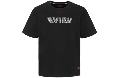 EVISU T Shirts Men's Black Crew Neck Moderate Straight Fit