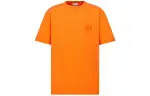DIOR Quarterly New Products T Shirts Men's Orange Crew Neck Moderate Straight Fit