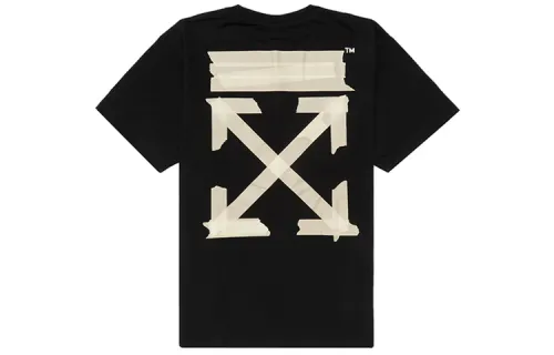 OFF WHITE SS20 T Shirts Men's Black Crew Neck Moderate