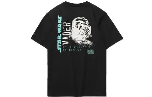 Li Ning T Shirts Men's Black Crew Neck Moderate Straight Fit