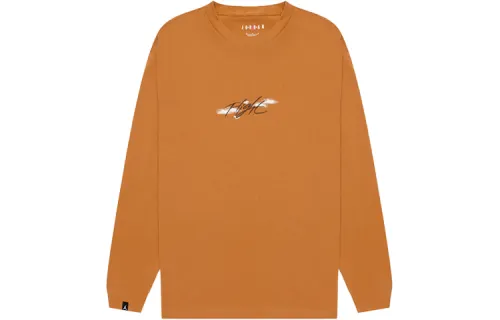 Jordan T Shirts Men's Caramel Crew Neck Moderate Straight Fit