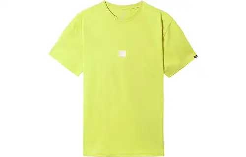 Vans T Shirts Men's Yellow Crew Neck Moderate Straight Fit