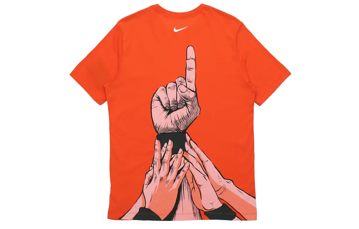 Nike T-Shirts Men's Crew Neck Moderate Straight Fit