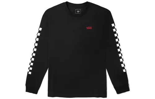 Vans T Shirts Unisex Black Crew Neck Moderate Straight Fit