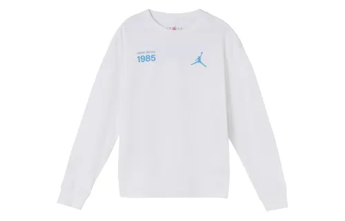 Jordan T Shirts Men's White Crew Neck Moderate Straight Fit