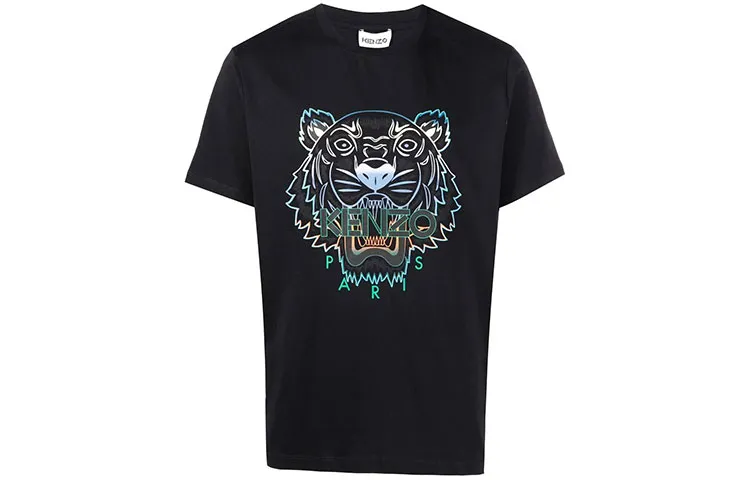 KENZO T Shirts Men's Black Crew Neck Moderate Straight Fit