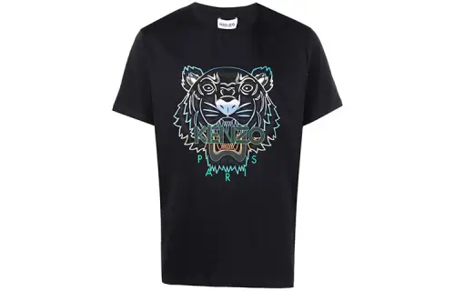 KENZO T Shirts Men's Black Crew Neck Moderate Straight Fit
