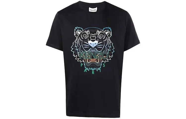 KENZO T Shirts Men's Black Crew Neck Moderate Straight Fit