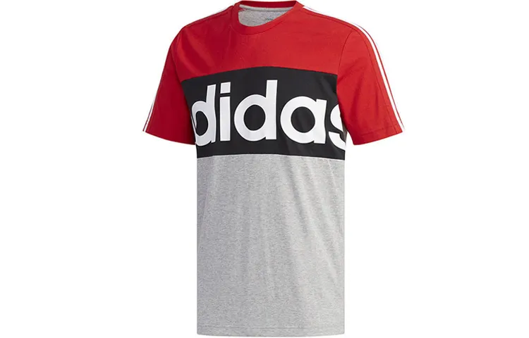 Adidas T Shirt Men's Red Black Gray