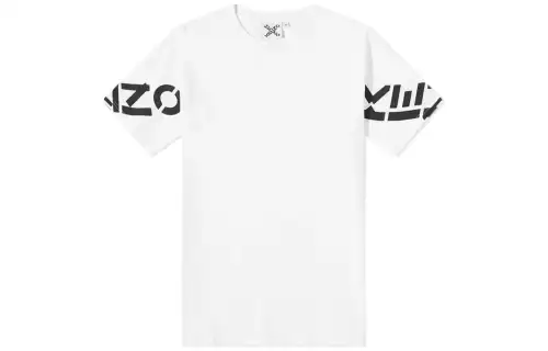 KENZO T Shirts Men's White Crew Neck Moderate Straight Fit