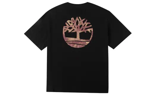 Timberland Drop Shoulder Sleeve T Shirt Men's Black