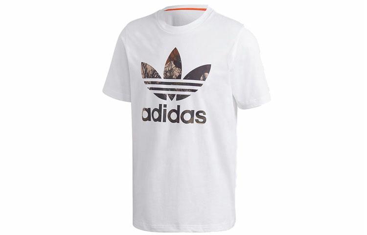 Мужская футболка adidas originals Trefoil CAMO (белая) — фото 1