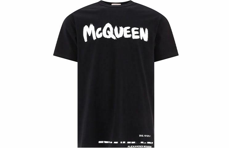 Мужская футболка Alexander McQueen (черная)