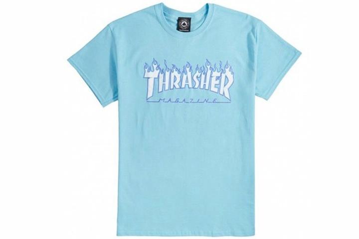 Футболка Thrasher Flame Logo Tee (синяя)