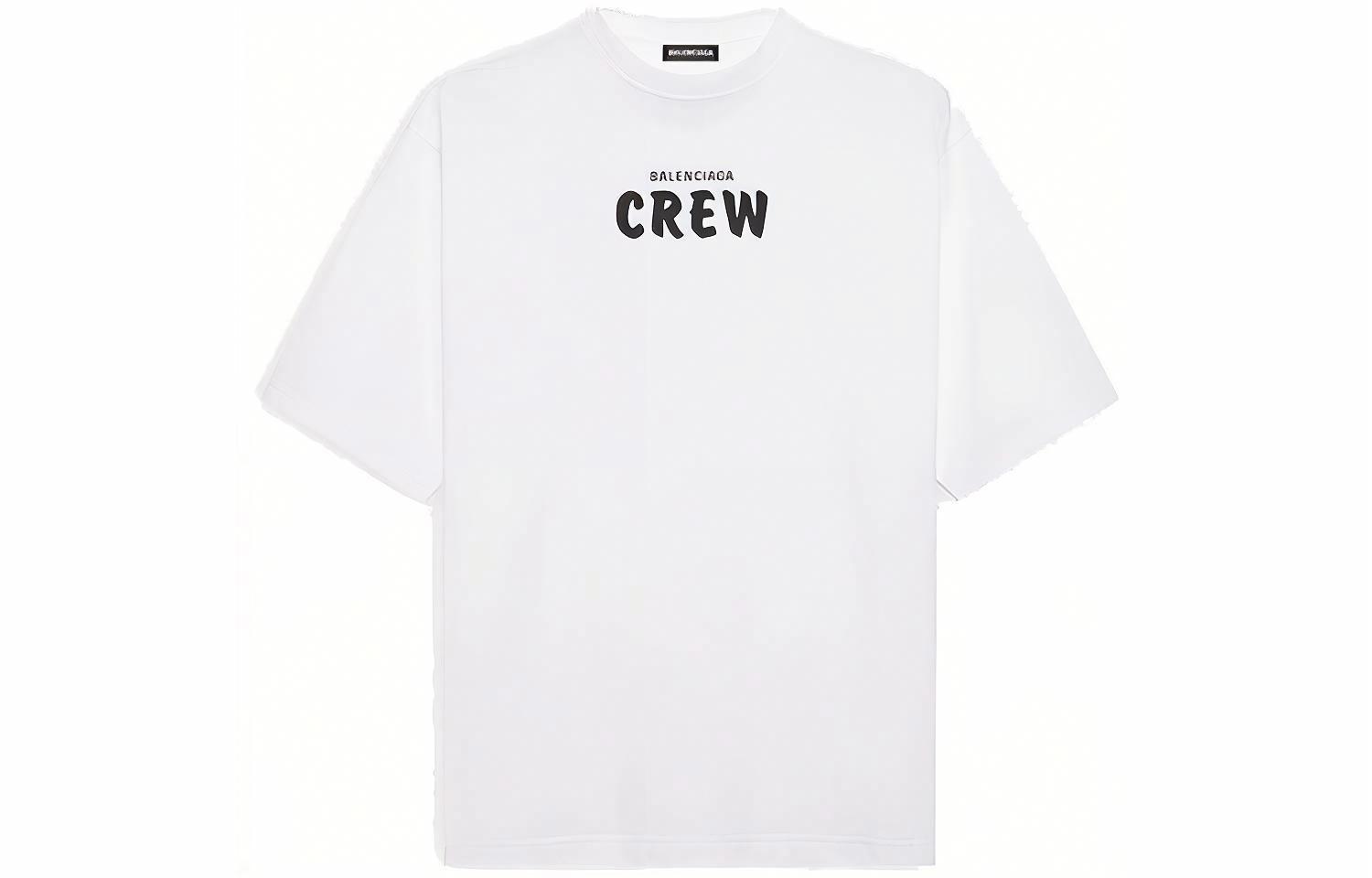Мужская футболка Balenciaga Logo Print (белая) — фото 1
