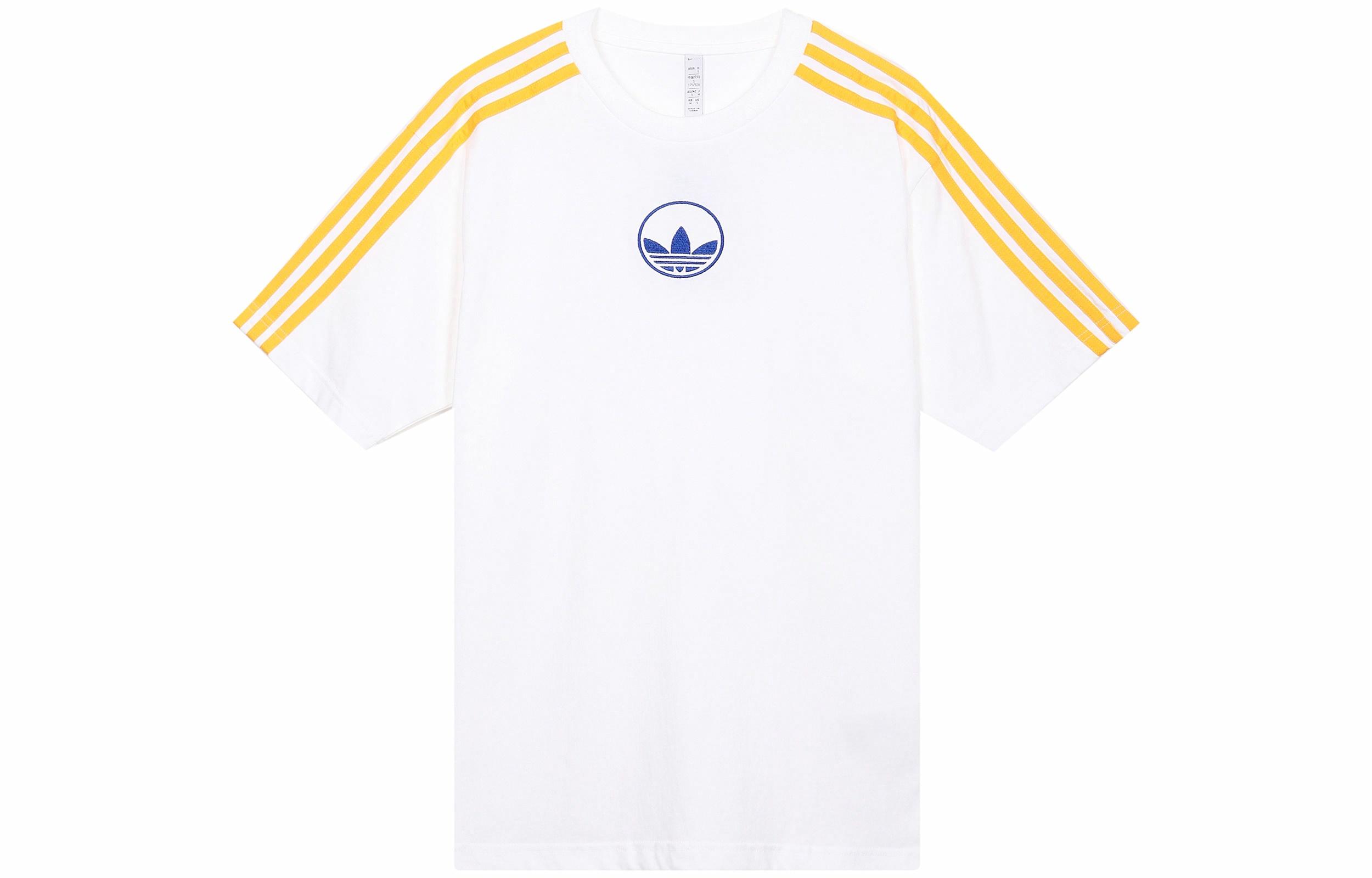 Мужская футболка adidas originals 3-STRIPES CIRCLE TREFOIL (белая) — фото 1