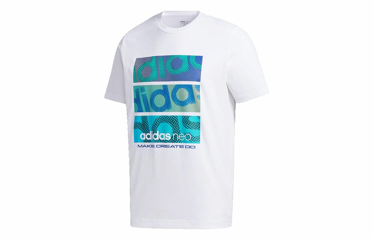 Мужская футболка adidas neo M FAV TCNS TEE1 (белая) — фото 1
