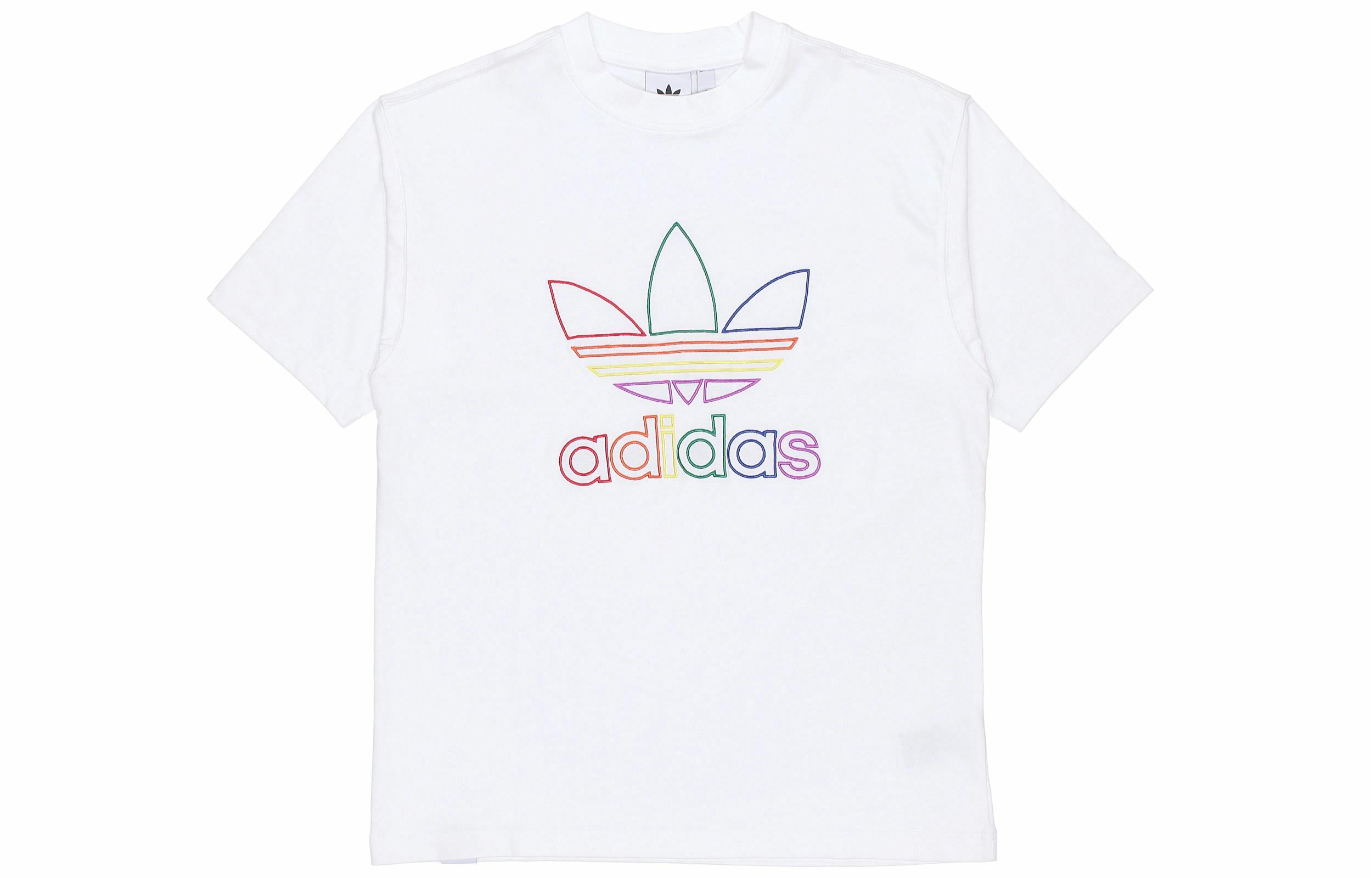 Мужская футболка adidas Pride Logo (белая) — фото 1