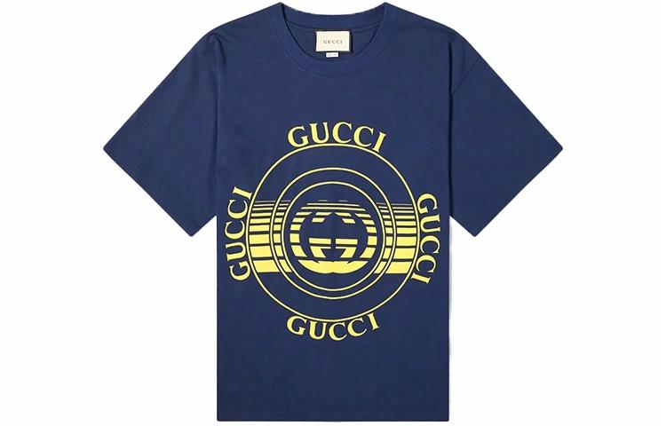 Мужская футболка Gucci (темно-синий)