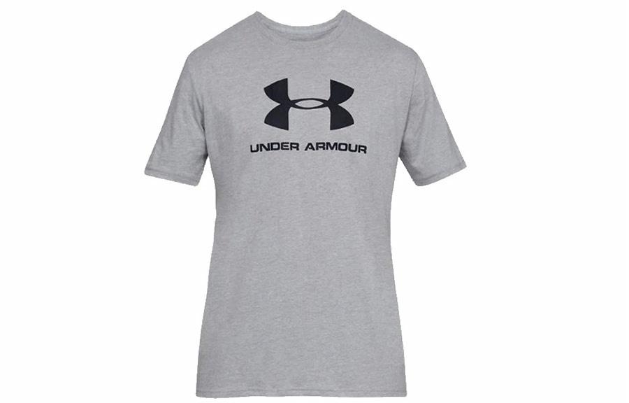 Мужская футболка Under Armour sportstyle (светло-серая) — фото 1