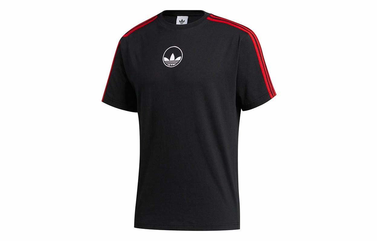Мужская футболка adidas originals Stripe Circle T (черная) — фото 1