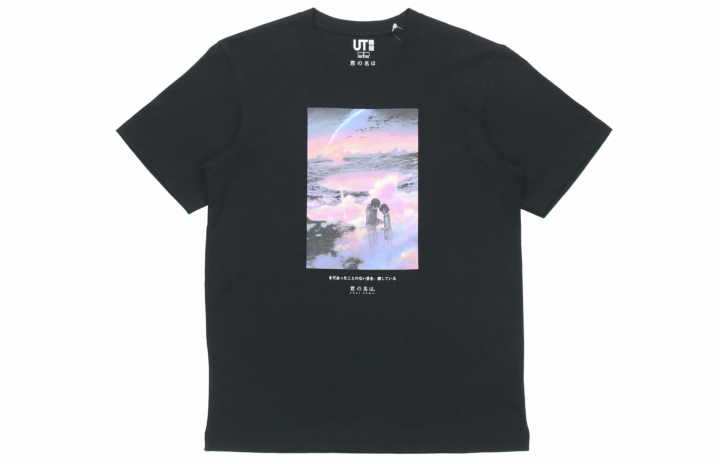 Футболка UNIQLO x Shinkai Film (черная)