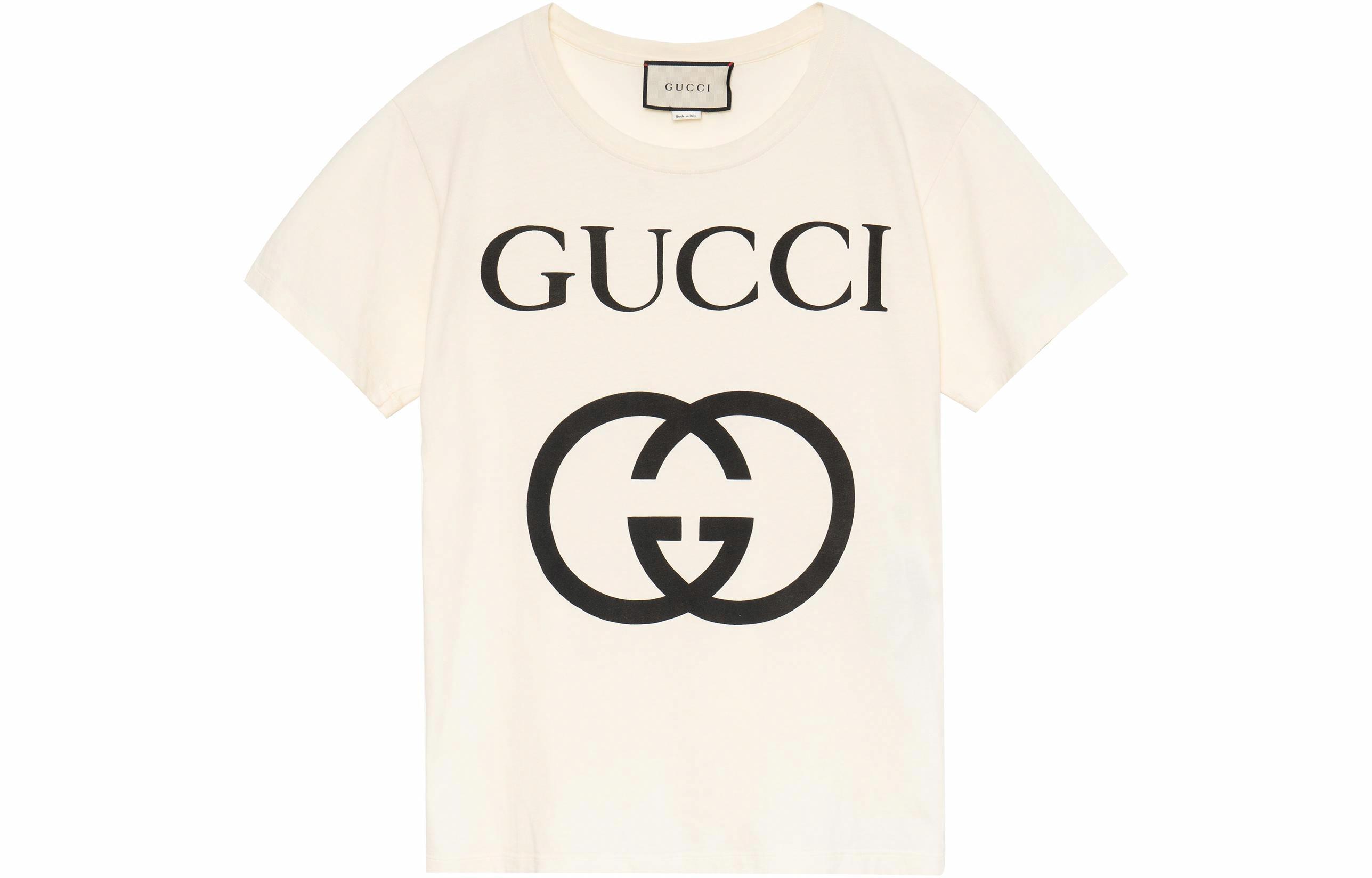 Мужская футболка Gucci GUCCI GT (миндально-белый)