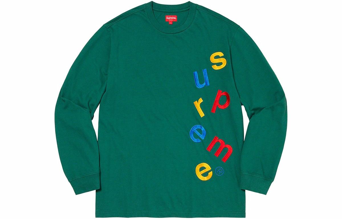 Унисекс футболка Supreme FW20 Week 4 Scatter Logo L/S Top LogoT (разноцветный) — фото 4