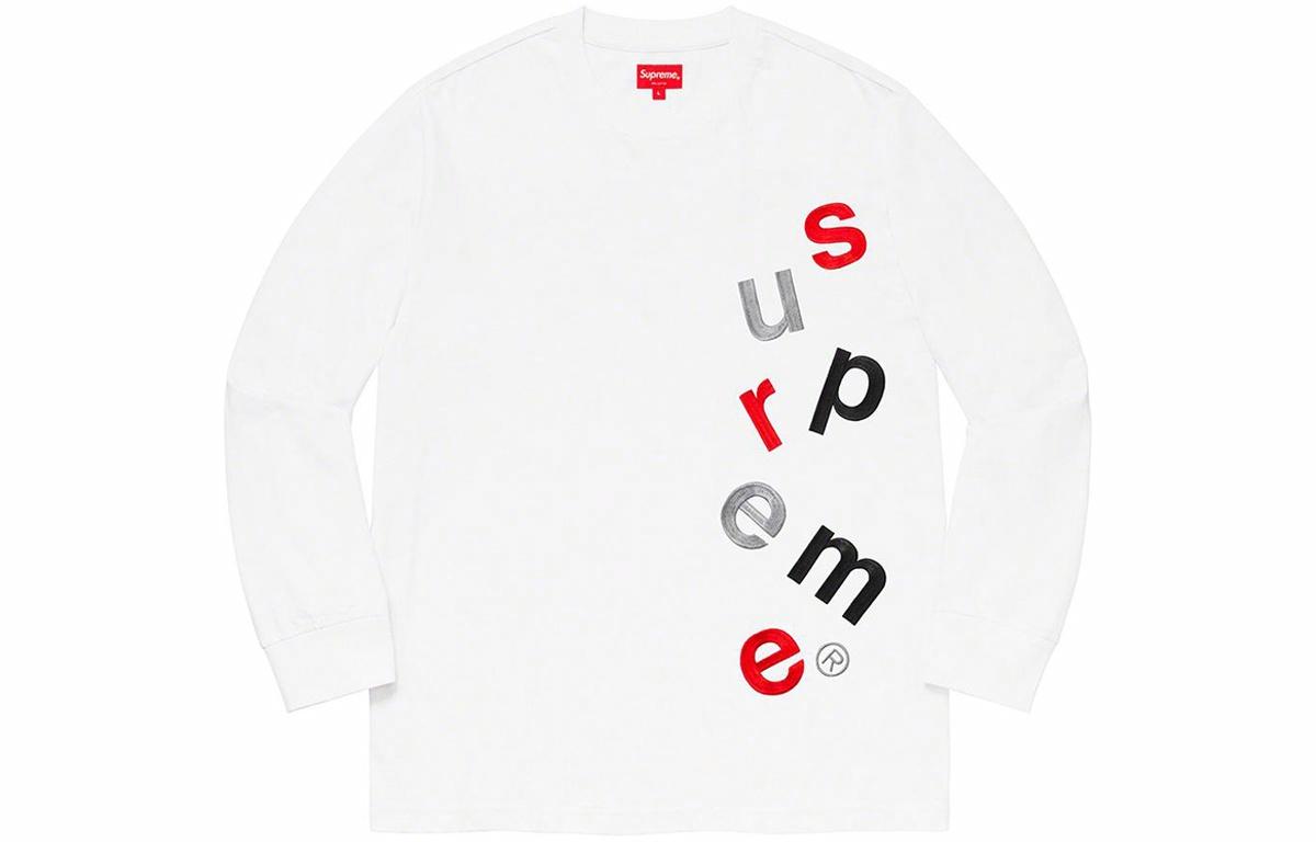 Унисекс футболка Supreme FW20 Week 4 Scatter Logo L/S Top LogoT (разноцветный) — фото 3