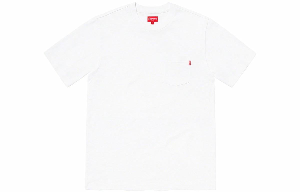 Унисекс футболка Supreme FW20 Week 4 S/S Pocket Tee (белая) — фото 2