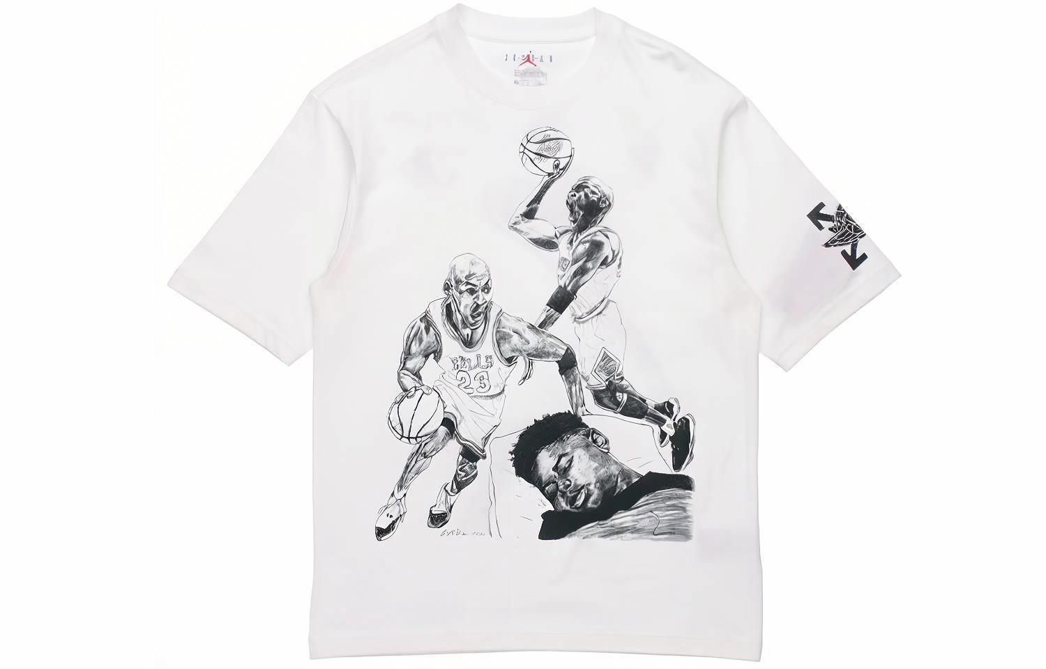 Мужская футболка Jordan x OFF-WHITE T (белый) — фото 1