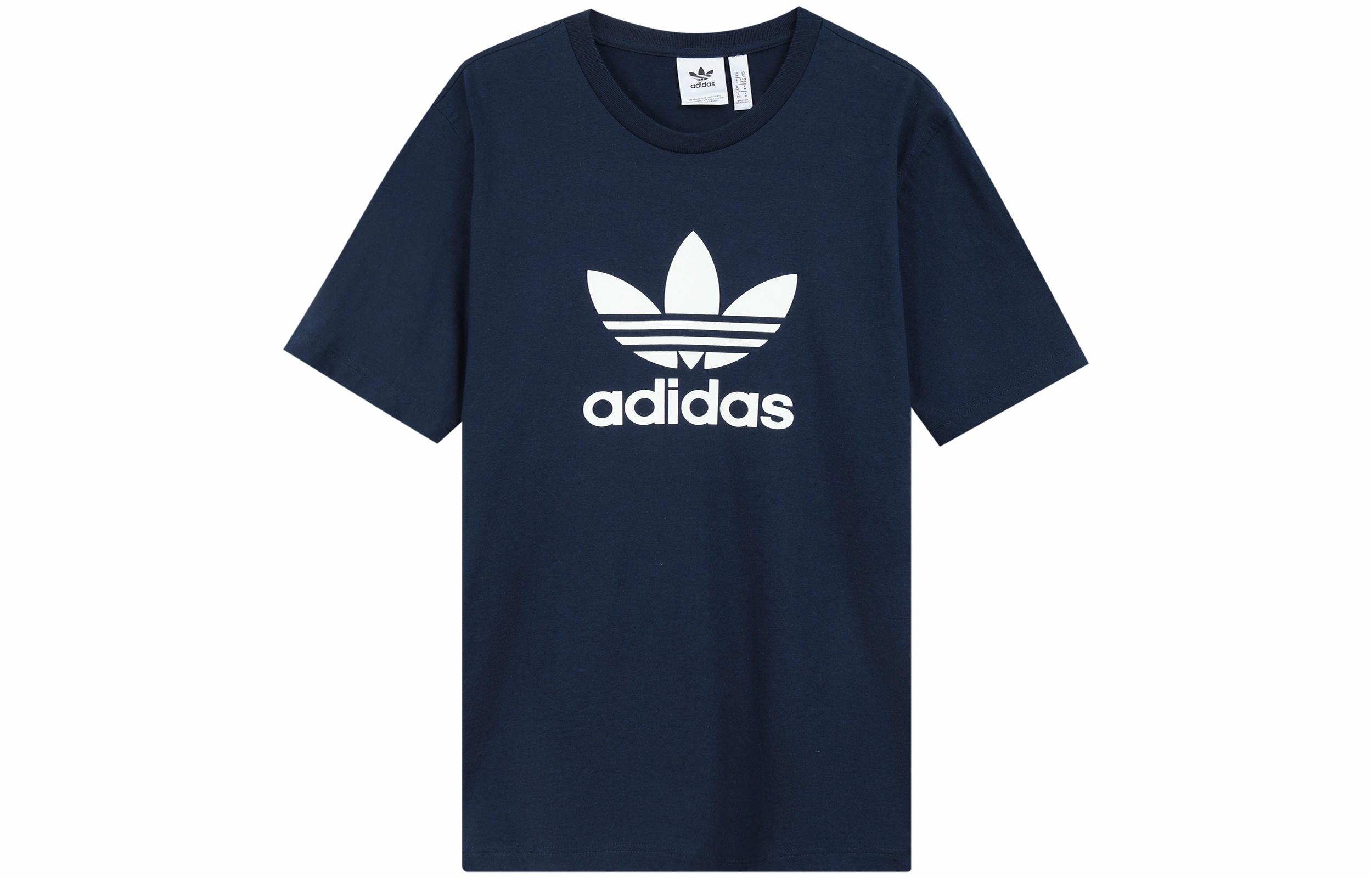 Мужская футболка adidas originals Trefoil Tee Colleage Navy (темно-синяя) — фото 1