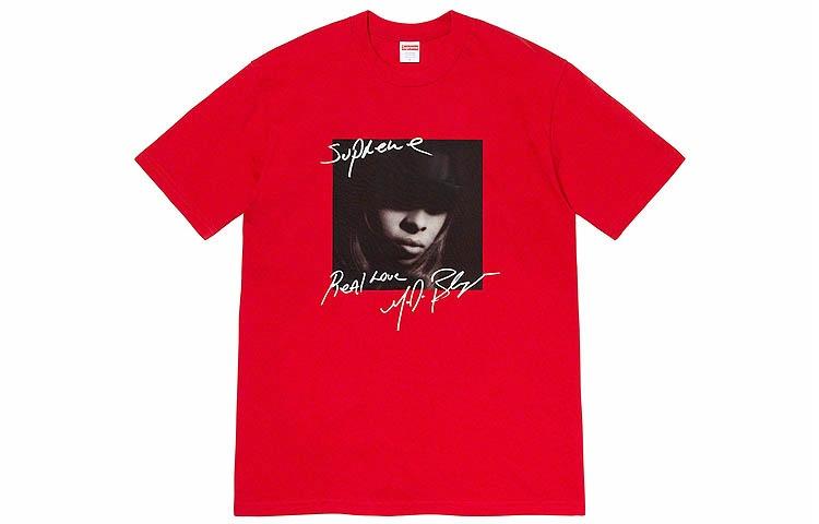 Футболка Supreme FW19 Week 1 Mary J. Blige Tee (красная)