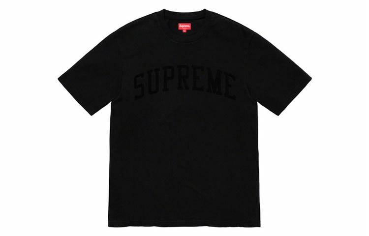 Футболка Supreme Chenille Arc Logo S/S Top (черная)