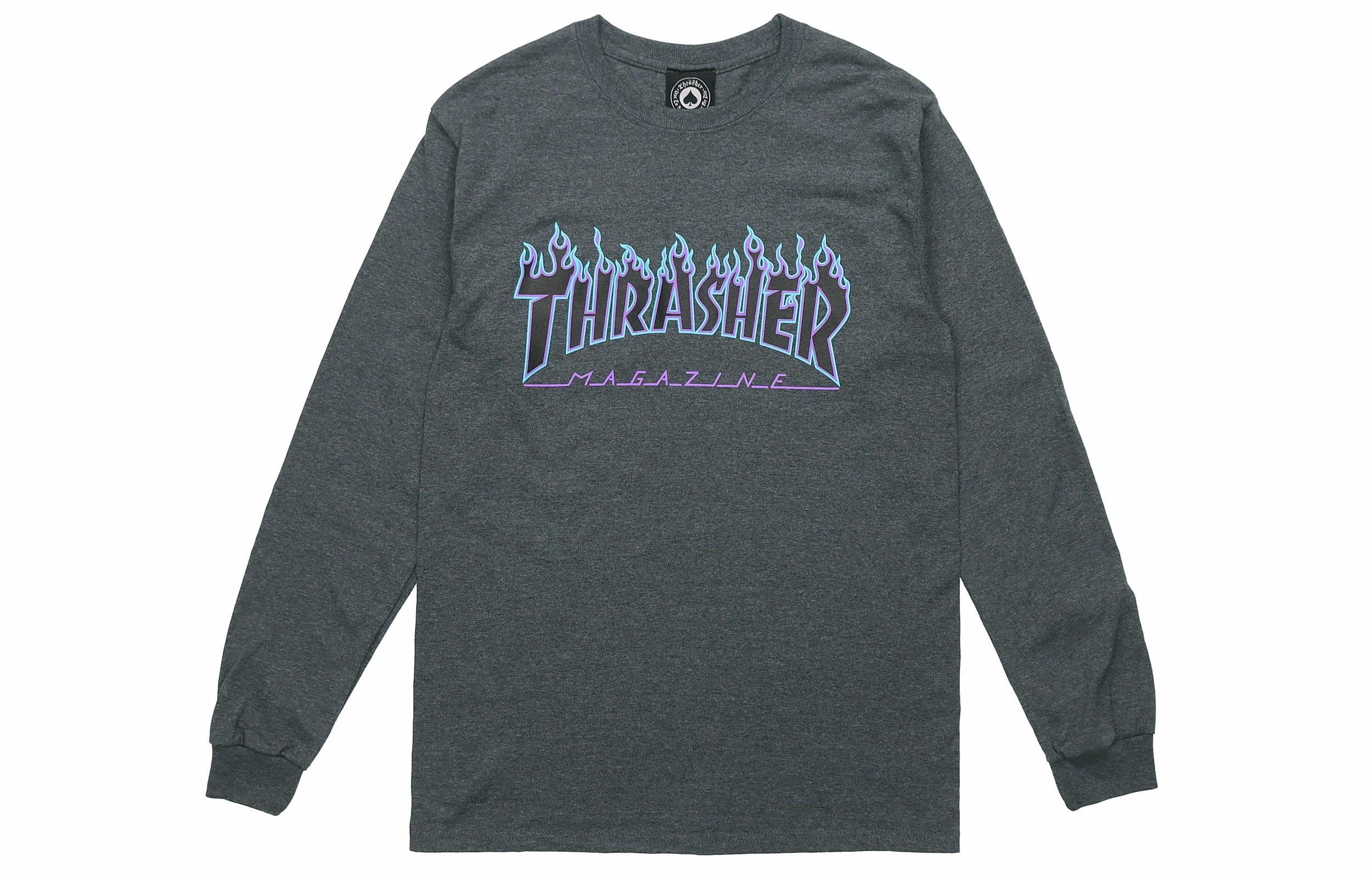 Лонгслив Thrasher L/S Logo (/ серо-синий)