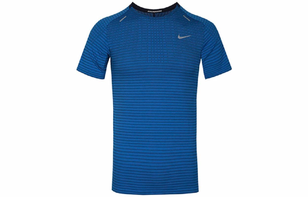 Мужская футболка Nike Techknit Ultra (синяя) — фото 1