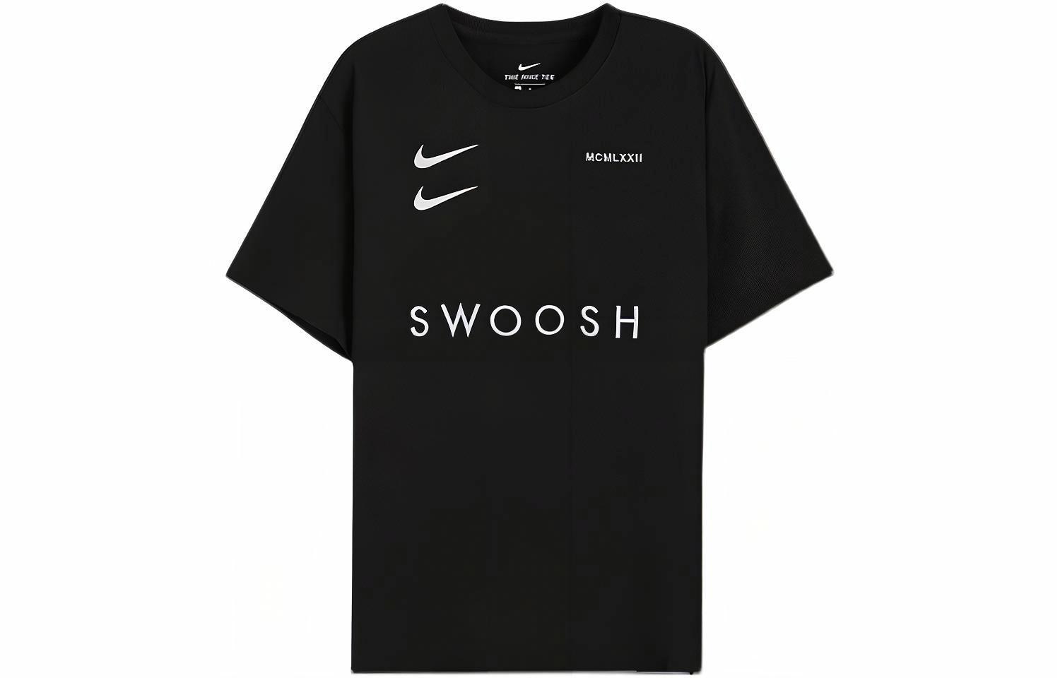 Мужская футболка Nike Sportswear Swoosh (черная) — фото 1