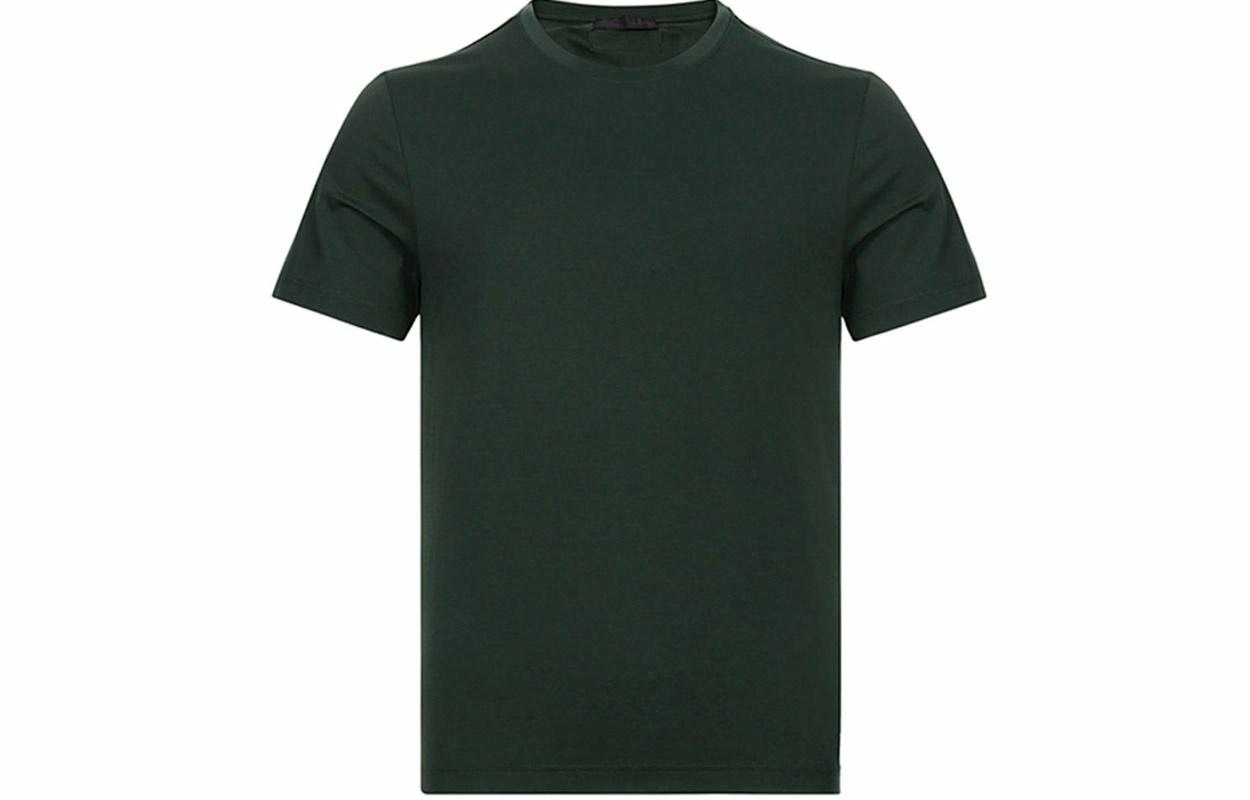 Мужская футболка Prada Slim Fit (темно-зеленая)