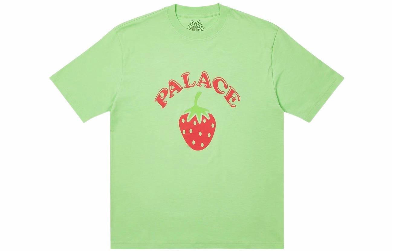 Футболка Palace Клубничный принт (белая)