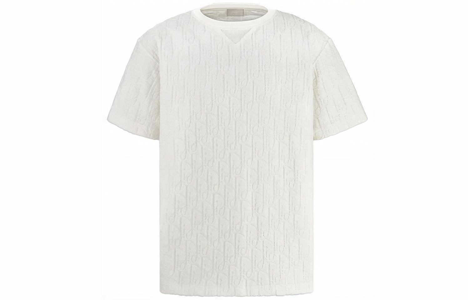 Мужская футболка Dior Oblique (белая)