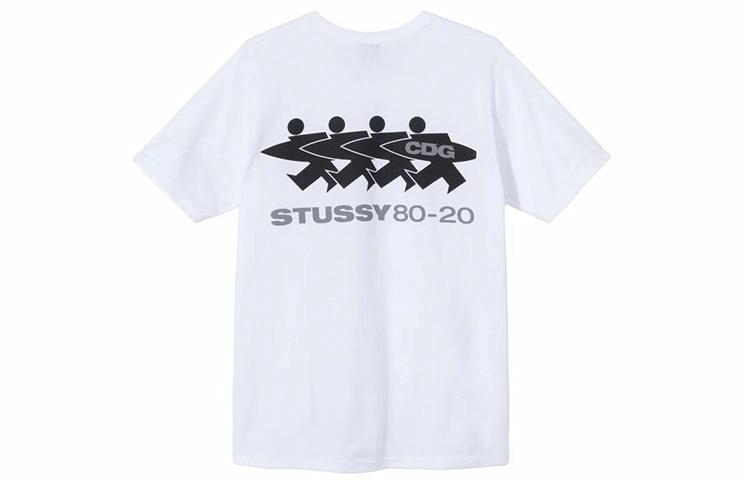 Унисекс футболка Stussy x CDG LogoT (черный) — фото 3